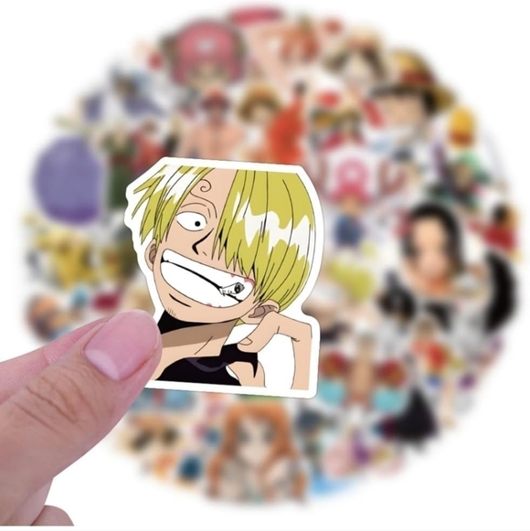 Anime vinyl sticker multicolored one piece Luffy manga 50 piece set stickers - Picture 3 of 4